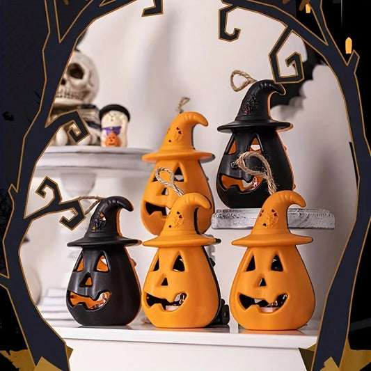 Halloween Pumpkin & Skull LED Night Light – Color Changing Table Lamp for Kids & Room Decor