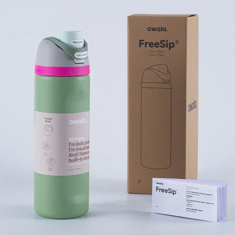 Bouteille isotherme et thermos Boneyard Owala Cup Bouteille d'eau Gobelet isotherme en acier inoxydable Tasse isotherme originale pour le froid et le chaud