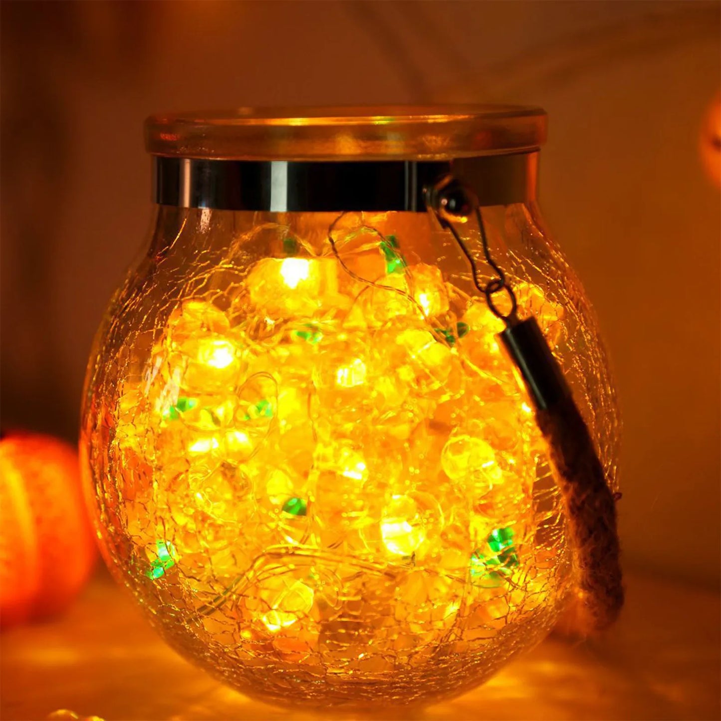 Pumpkin & Eyeball LED String Lights – USB Powered Halloween Party Decoration (20/40 LEDs)