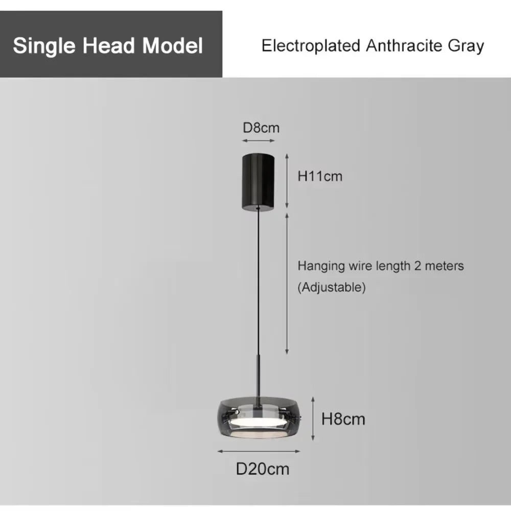 Nordic Glass LED Chandelier – Creative Luxury Pendant Light for Restaurant, Bedroom & Café Decor
