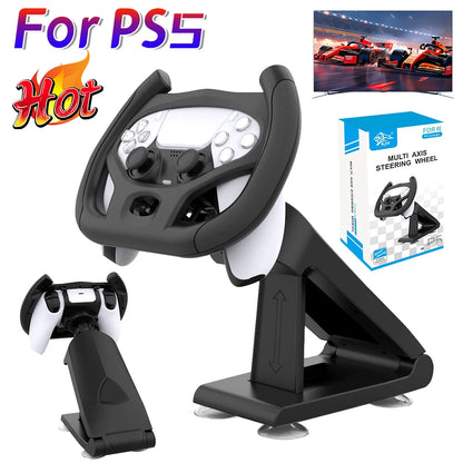GAMINJA™ Racing Steering Wheel for PS5 – Multi-Axis Controller with Mounting Bracket