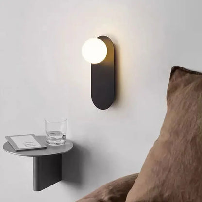Modern Black & Gold LED Wall Lamp – G9 Bulb Sconce for Bedroom & Home Décor