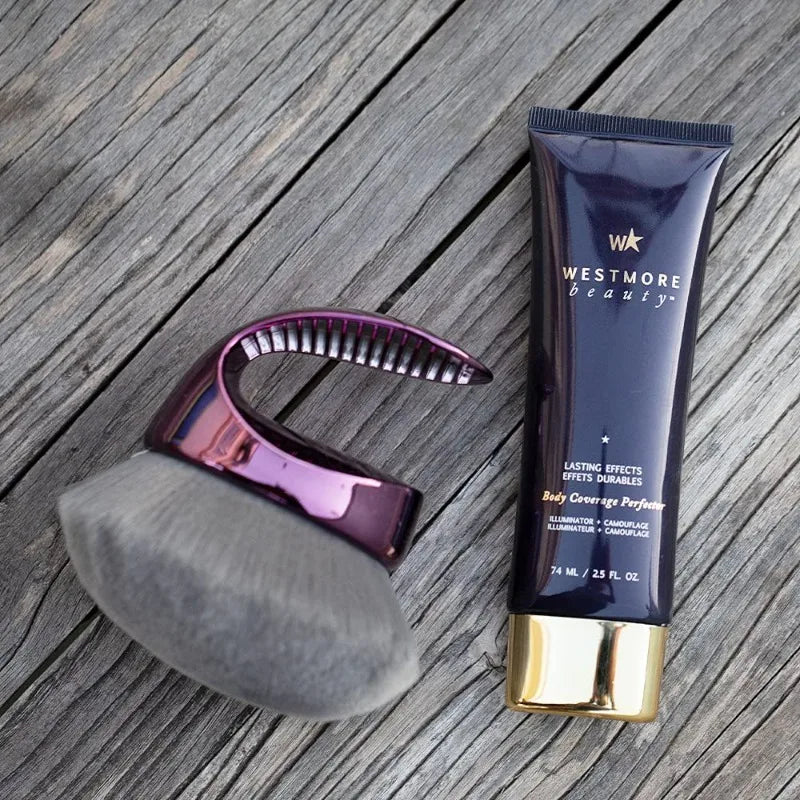 VelvaGlow™ – Brosse professionnelle pour le maquillage et le corps à tête champignon 
