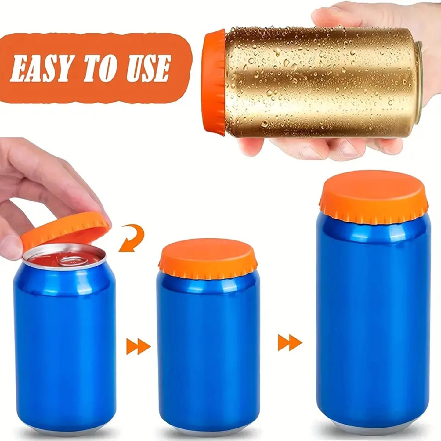 FizzSeal™ – Tapas de silicona para latas (6 unidades)